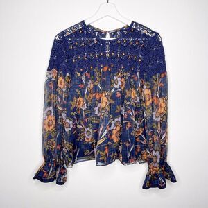 ANTHROPOLOGIE Cristy Crochet Blouse 